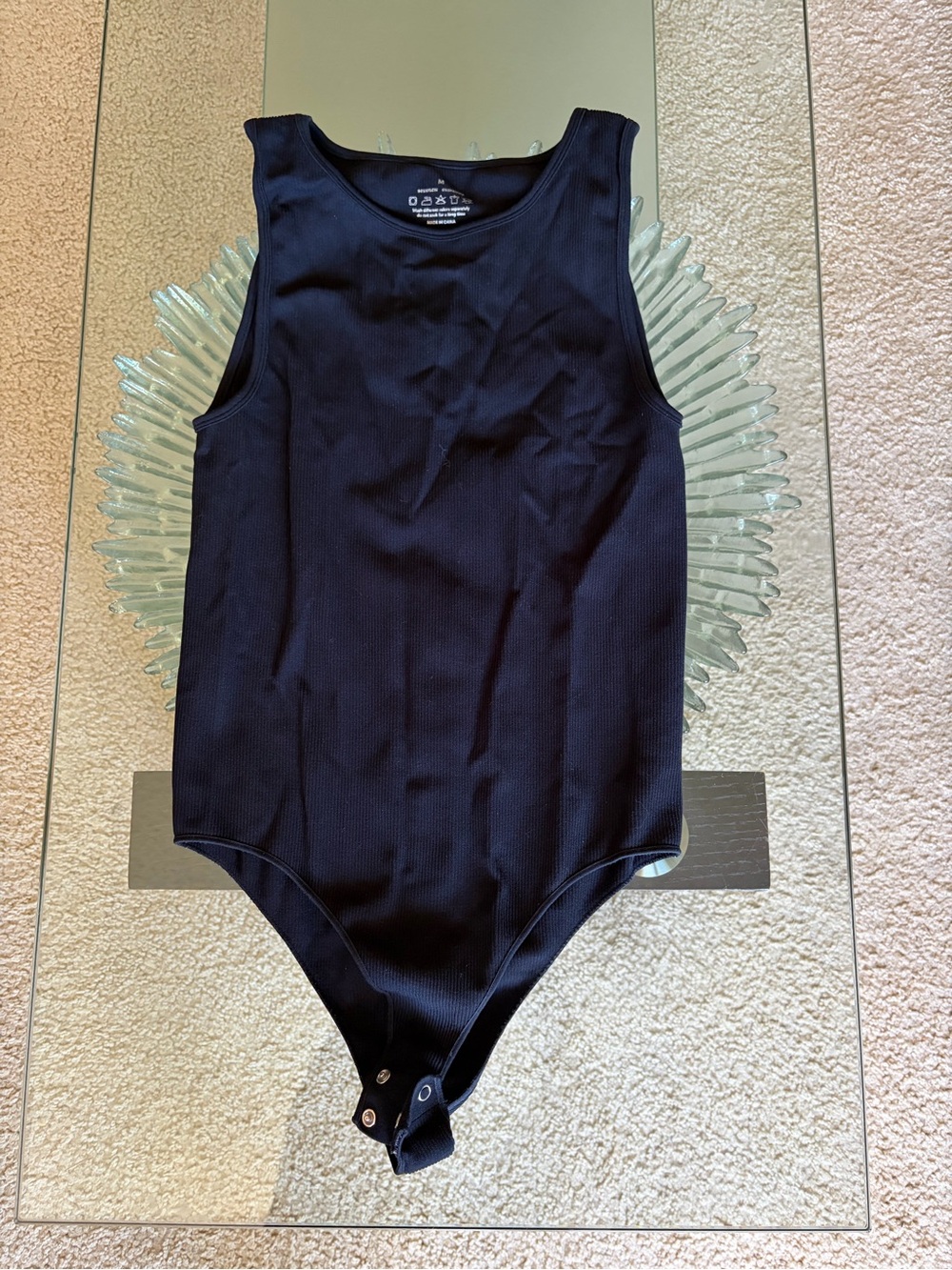 💜 Black Ribbed Bodysuit